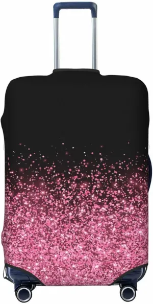 Travel Luggage Cover Suitcase Stretch Washable Sparkling Glitter Suitcase Protector Bag,Anti-Scratch Double-Sided Baggage Covers,Small