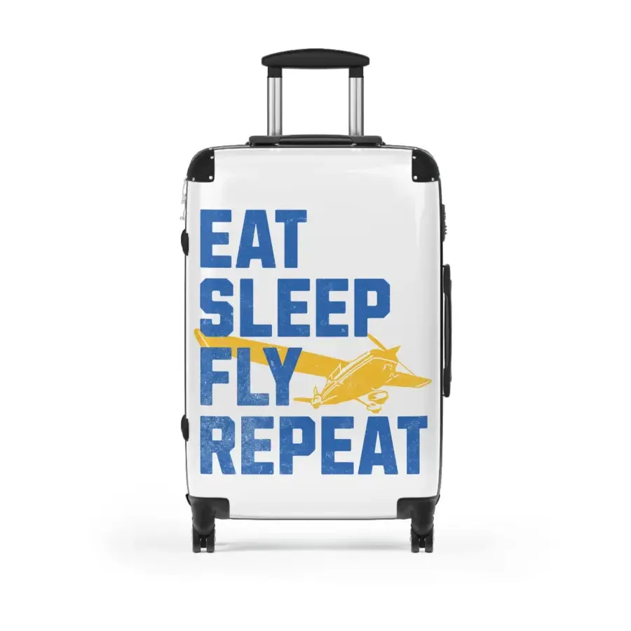 Travel Suitcase - "Eat Sleep Fly Repeat" - Perfect for Adventurers