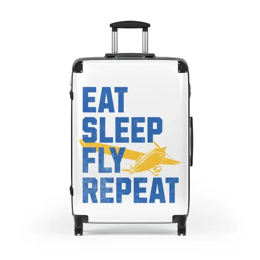 Travel Suitcase - "Eat Sleep Fly Repeat" - Perfect for Adventurers