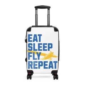 Travel Suitcase - "Eat Sleep Fly Repeat" - Perfect for Adventurers