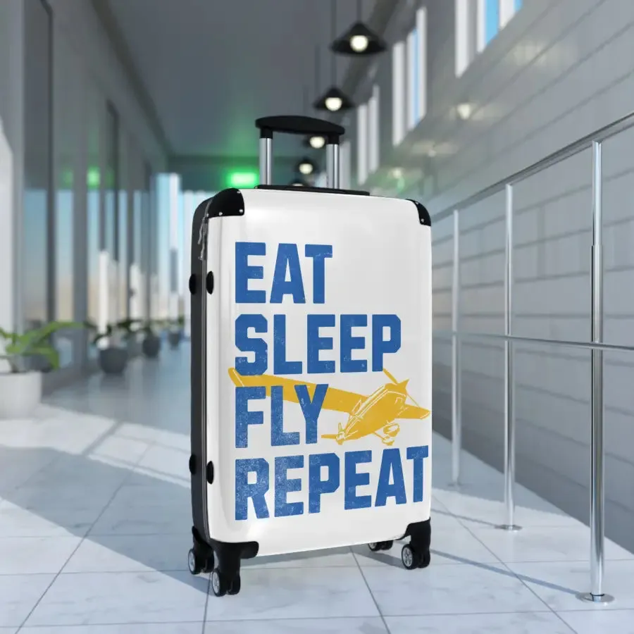 Travel Suitcase - "Eat Sleep Fly Repeat" - Perfect for Adventurers