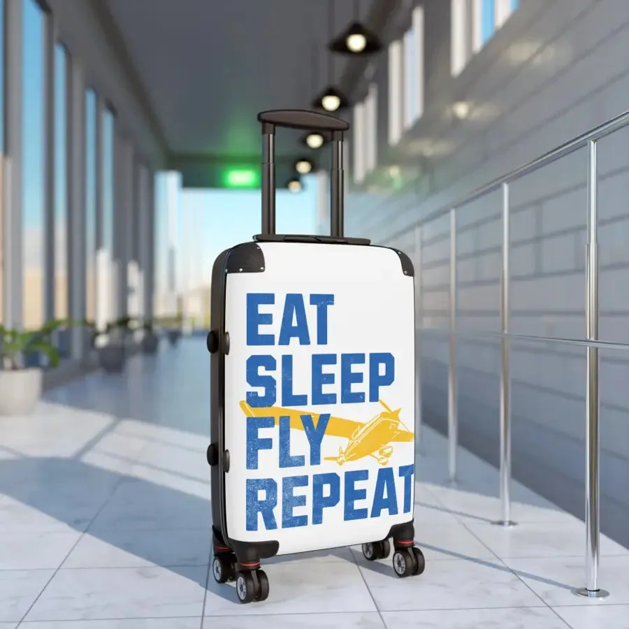 Travel Suitcase - "Eat Sleep Fly Repeat" - Perfect for Adventurers