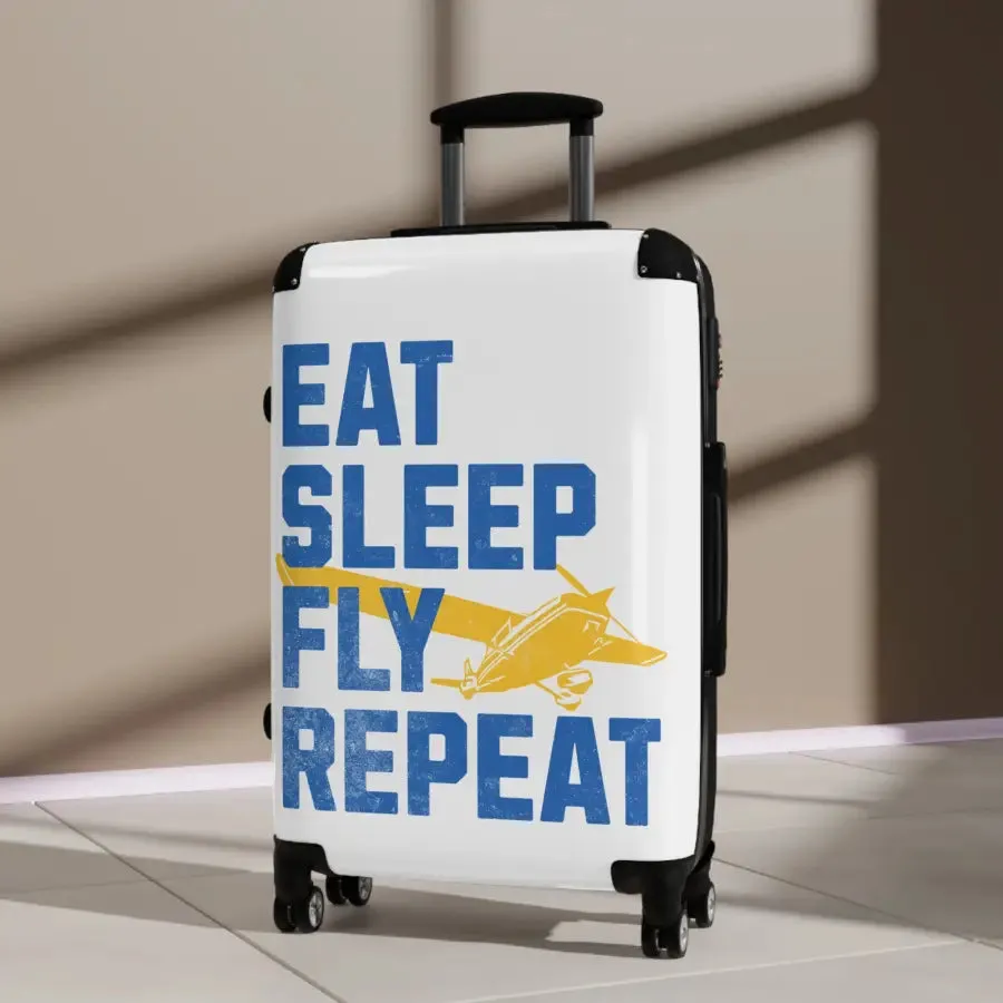 Travel Suitcase - "Eat Sleep Fly Repeat" - Perfect for Adventurers