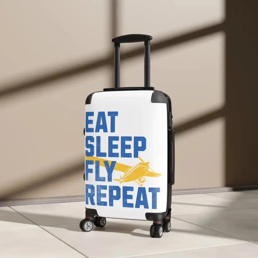 Travel Suitcase - "Eat Sleep Fly Repeat" - Perfect for Adventurers