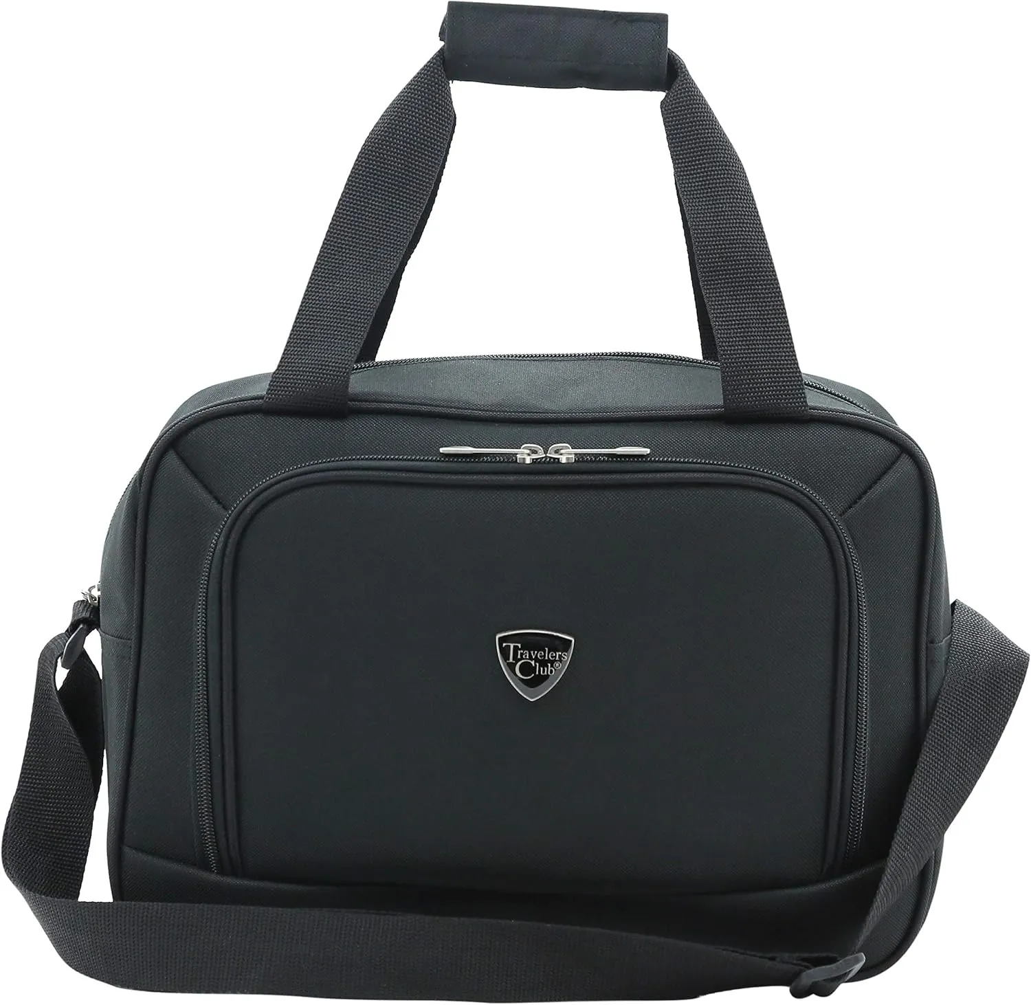 Travelers Club Chicago Hardside Expandable Spinner Luggage, Black, 3 Piece Set