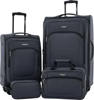 Travelers Club Soulana Luggage & Travel, Grey, 4 Piece Set