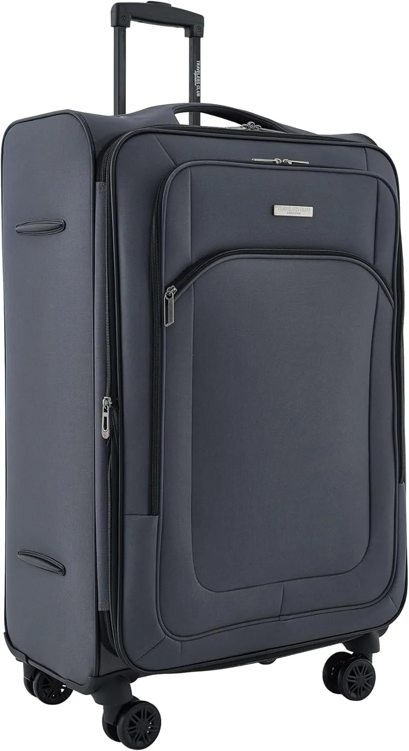 Travelers Club Soulana Luggage & Travel, Grey, 4 Piece Set