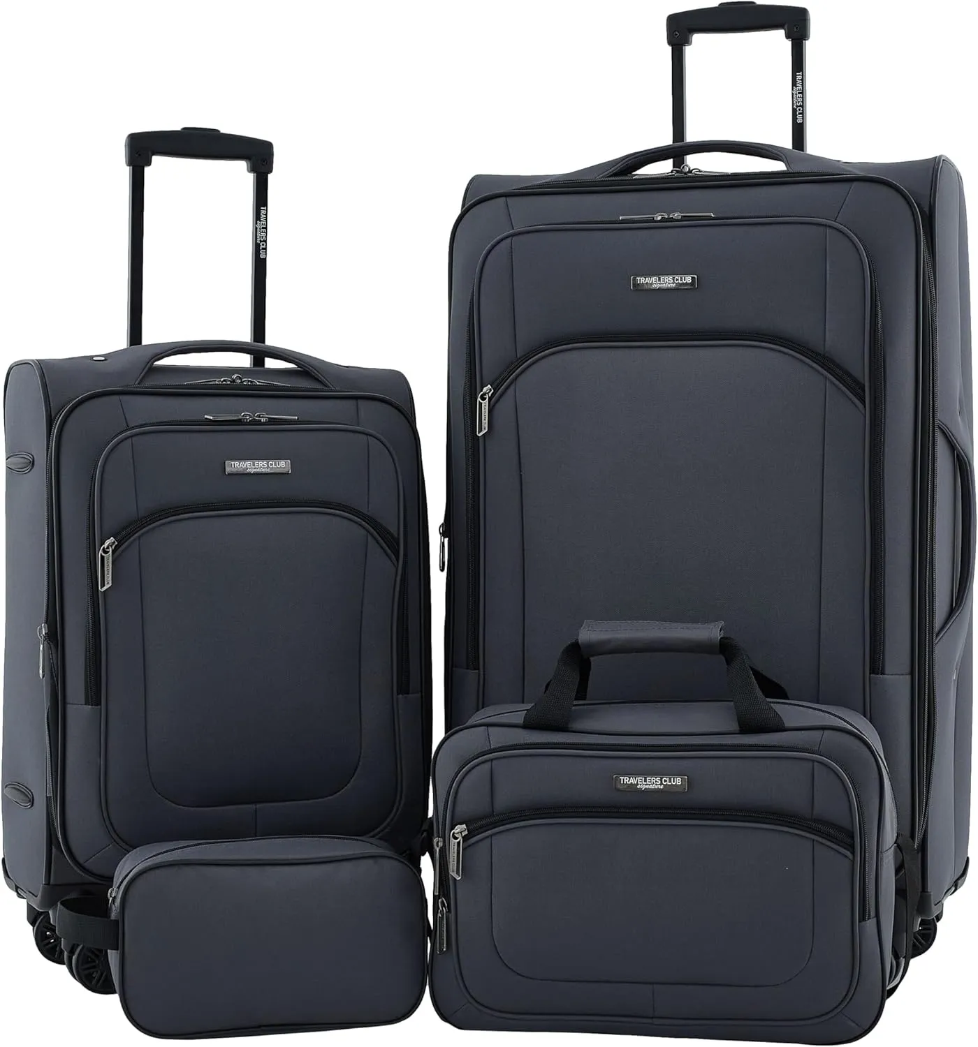 Travelers Club Soulana Luggage & Travel, Grey, 4 Piece Set