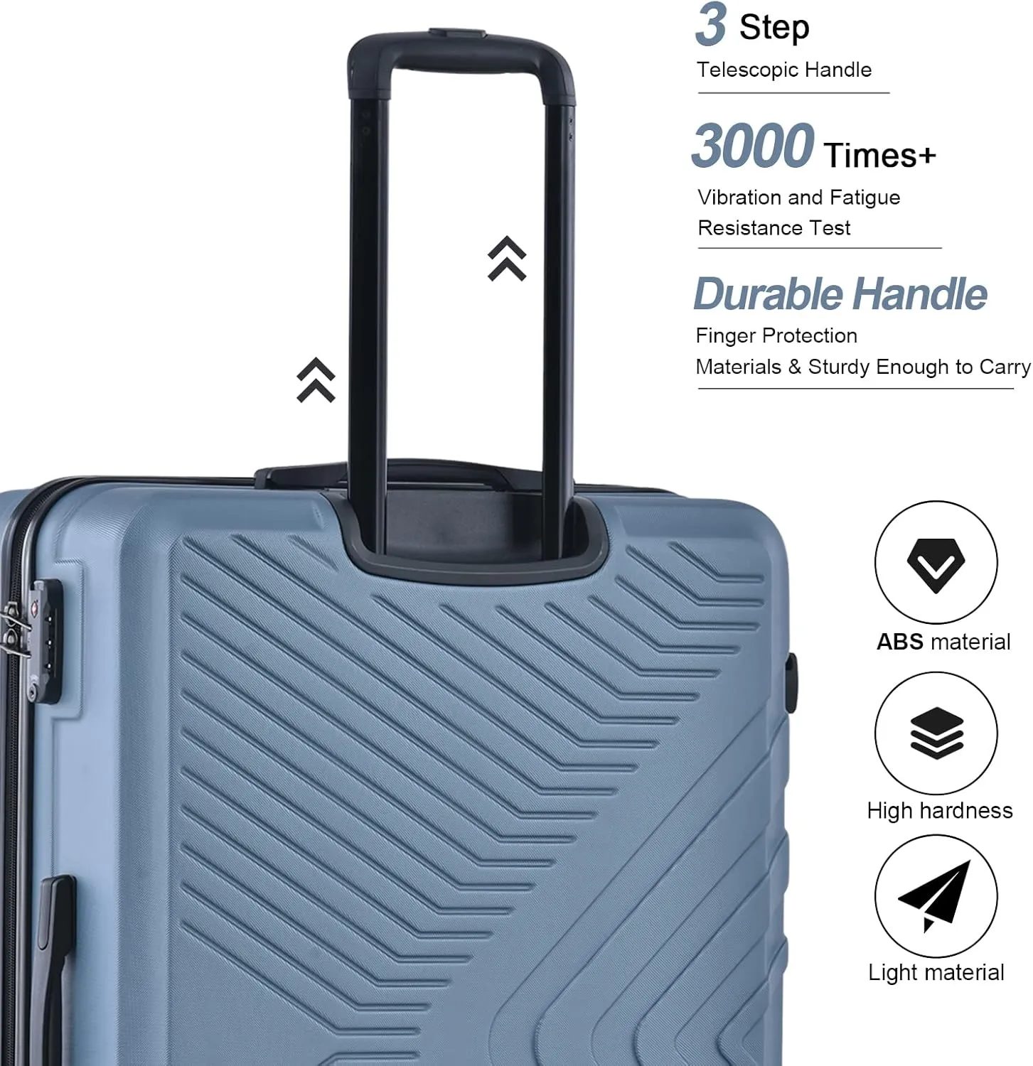 Travelhouse Hardshell Luggage Set with Expandable,3 Piece Hardside Suitcases with Spinner Wheel,Lightweight Carry-on luggage set with TSA lock…