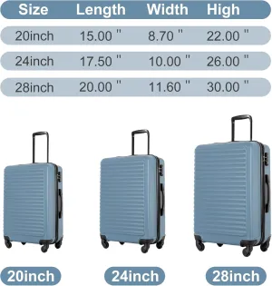 Travelhouse Hardshell Luggage Set with Expandable,3 Piece Hardside Suitcases with Spinner Wheel,Lightweight Carry-on luggage set with TSA lock…