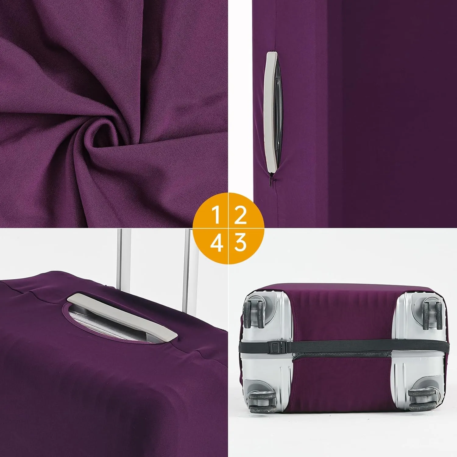 TRAVELKIN Luggage Cover Washable Suitcase Cover Suitcase Protector Anti-scratch Fits 18-32 Inch Luggage