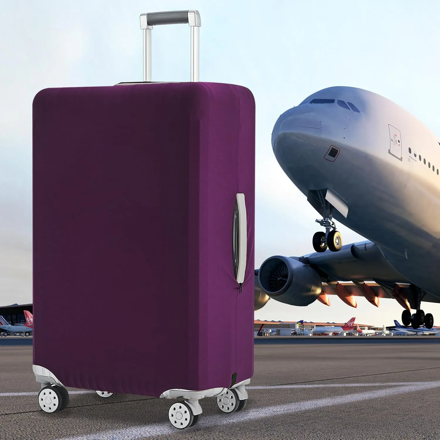 TRAVELKIN Luggage Cover Washable Suitcase Cover Suitcase Protector Anti-scratch Fits 18-32 Inch Luggage