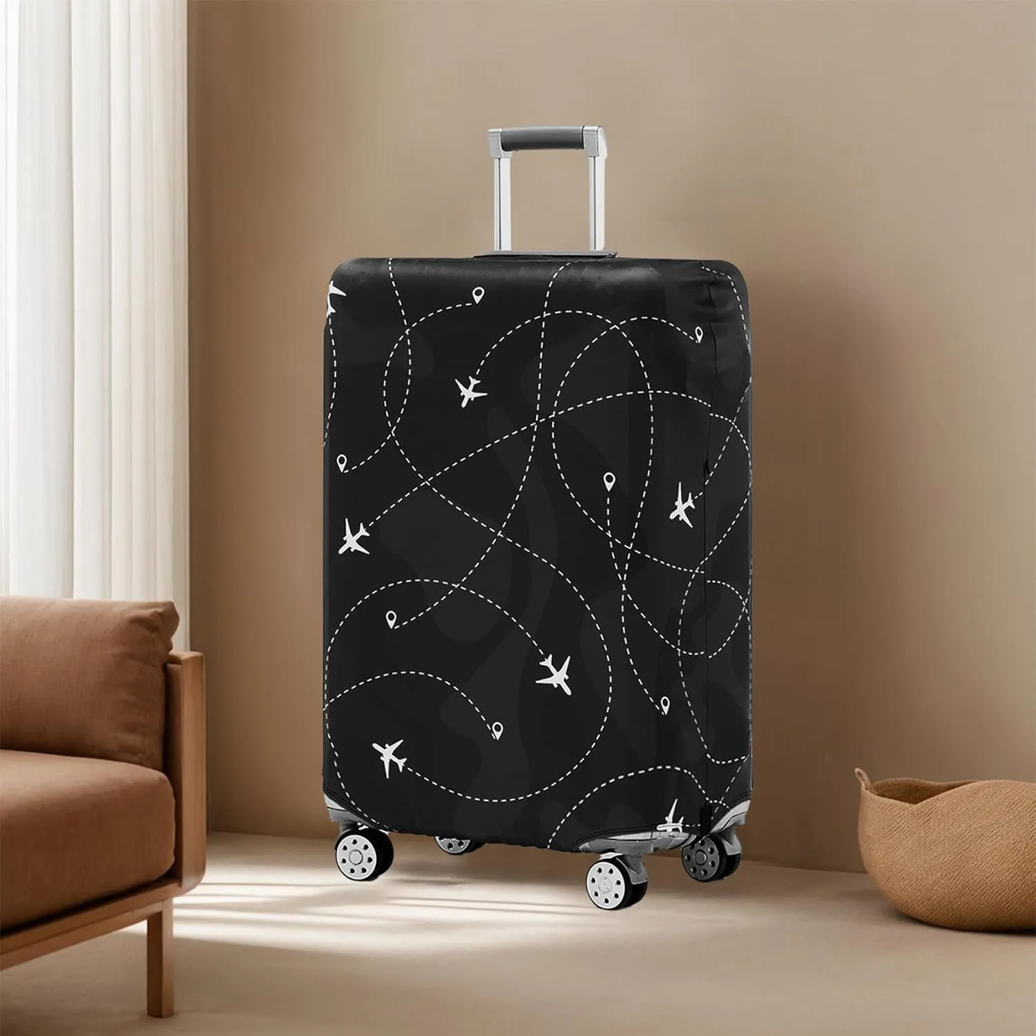 TRAVELKIN Luggage Cover Washable Suitcase Cover Suitcase Protector Anti-scratch Fits 18-32 Inch Luggage