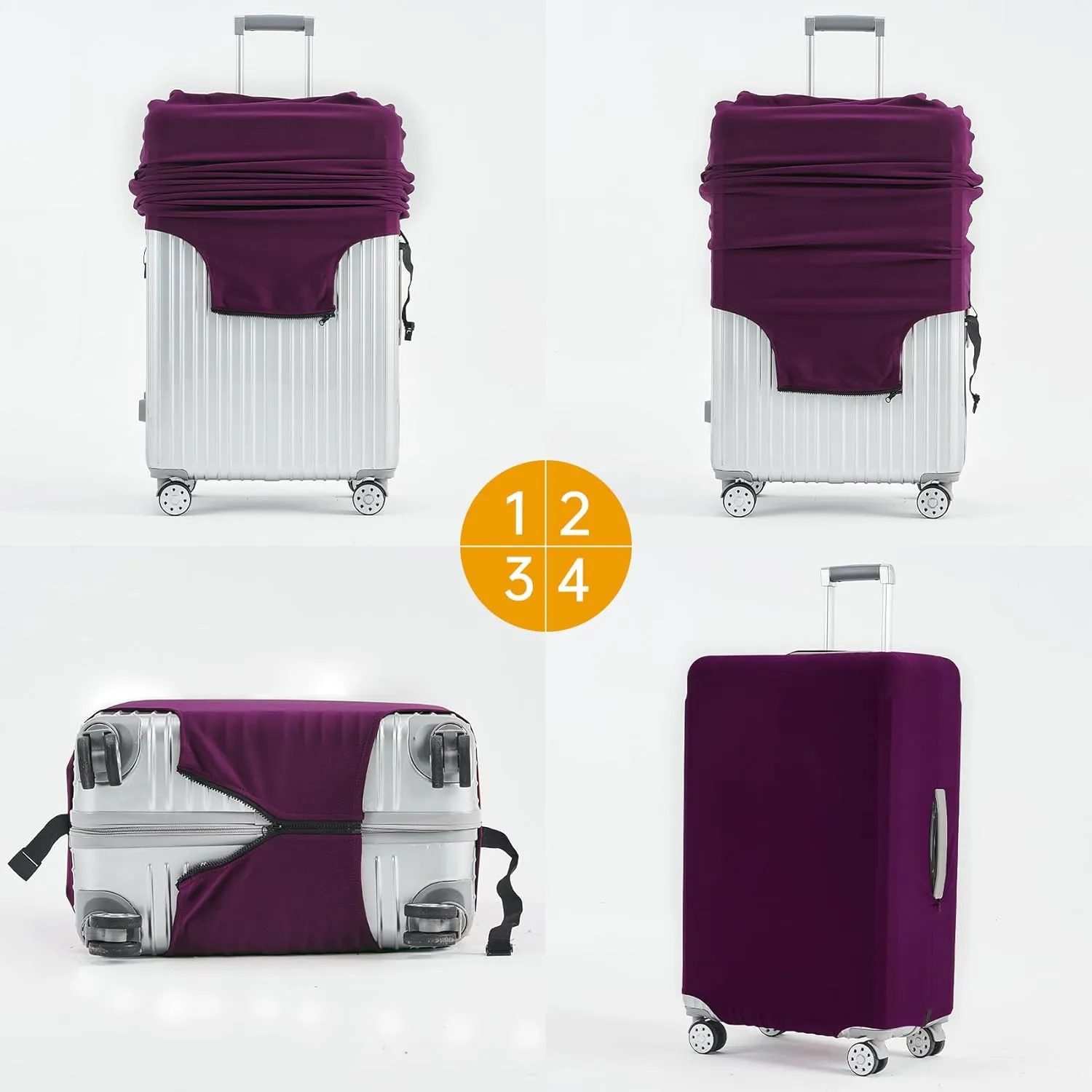 TRAVELKIN Luggage Cover Washable Suitcase Cover Suitcase Protector Anti-scratch Fits 18-32 Inch Luggage