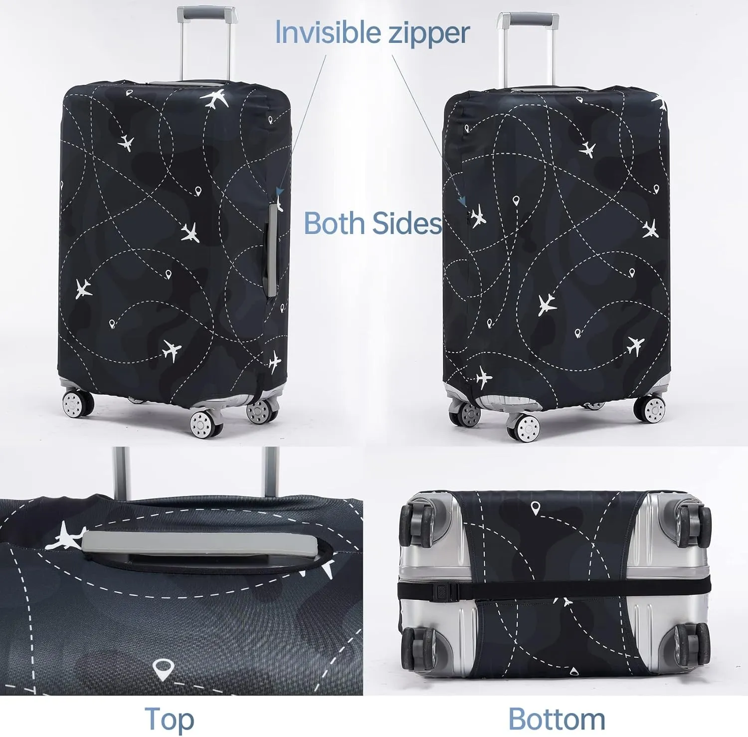 TRAVELKIN Luggage Cover Washable Suitcase Cover Suitcase Protector Anti-scratch Fits 18-32 Inch Luggage