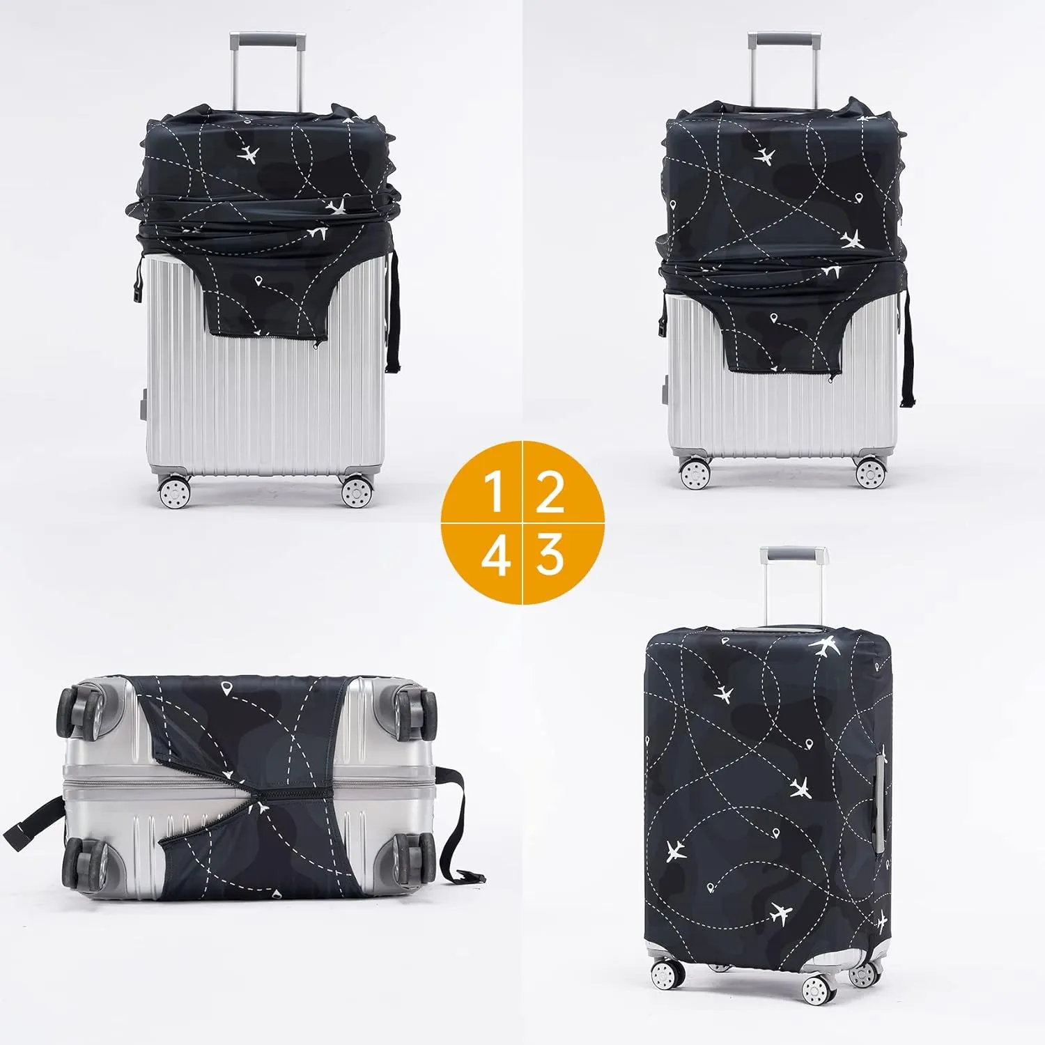 TRAVELKIN Luggage Cover Washable Suitcase Cover Suitcase Protector Anti-scratch Fits 18-32 Inch Luggage