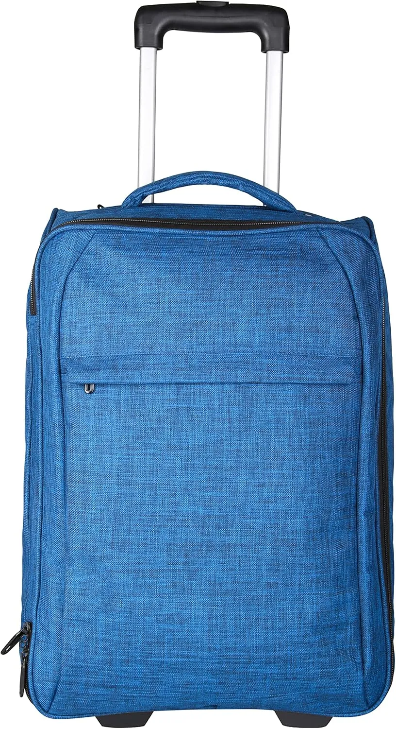 Travigo 20" Collapsible Carry On Luggage Two-Tone Polyester 900D Fabric Blue