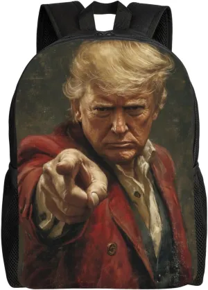 Trump is pointing at you Backpack Waterproof Anti Theft Durable Light Laptop Bag Backpacks For Women Men Travel Gym Backpack