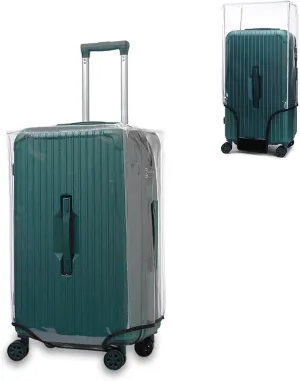Trunk Luggage Cover, Transparent PVC Suitacse Cover, Travel Waterproof Clear Luggage Protector Suitcase Cover (Transparent, 30 inch (3:7 Ratio))