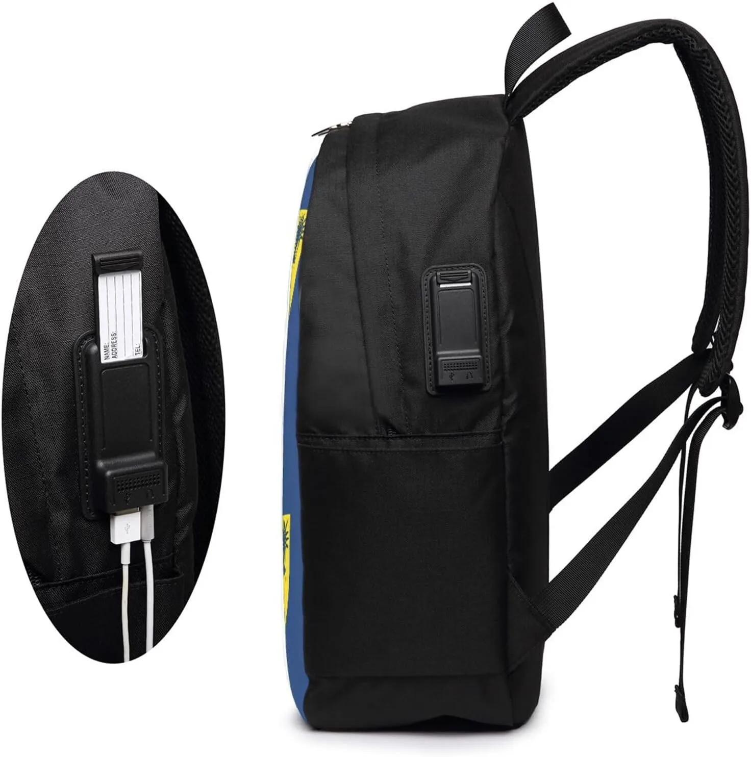 Turks Caicos Islands Flags Laptop Backpacks Travel Backpack Casual Business Daypack Sport Rucksack Computer Bag Fits up to 17 Inch Notebook with USB Port