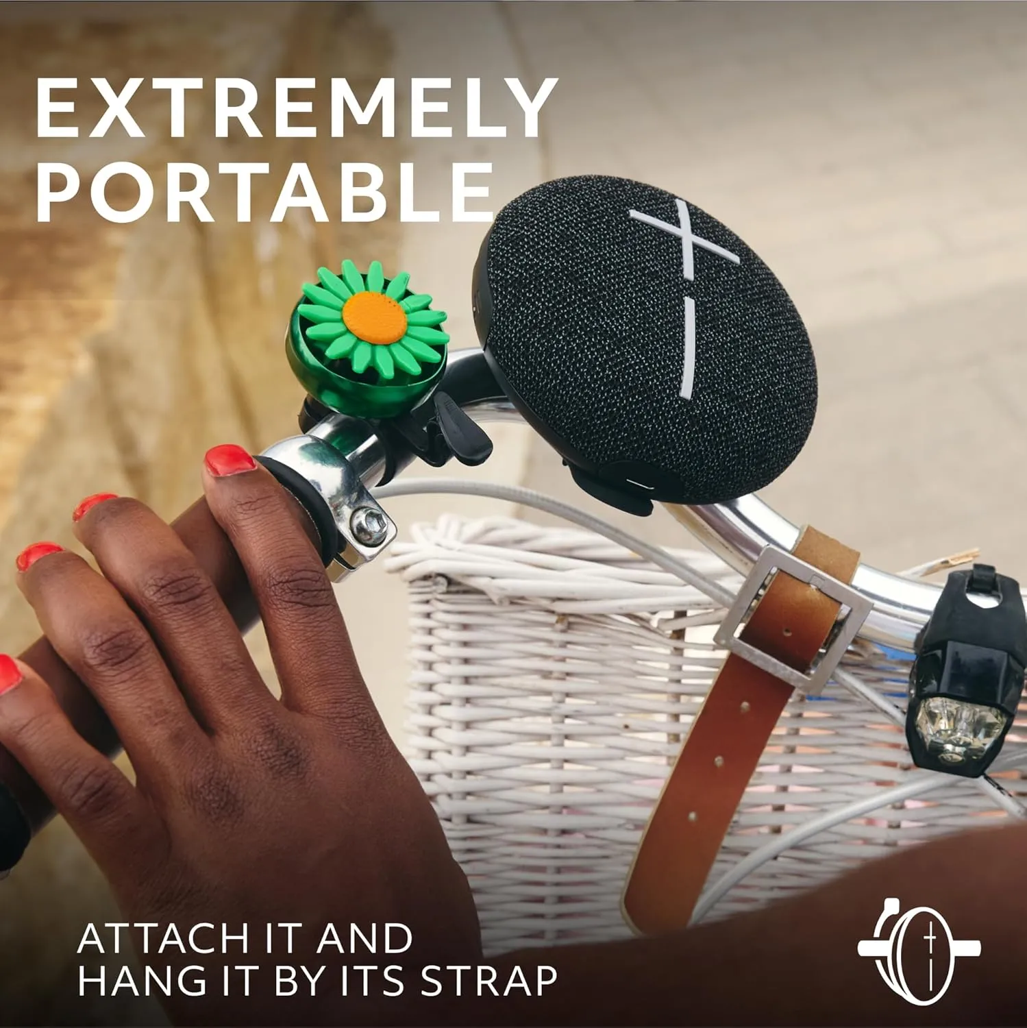 Ultimate Ears MINIROLL Ultra-Portable Waterproof Bluetooth Speaker, Big Bass, IP67 Dustproof, 131 ft (40 m) Range - Gentle Black