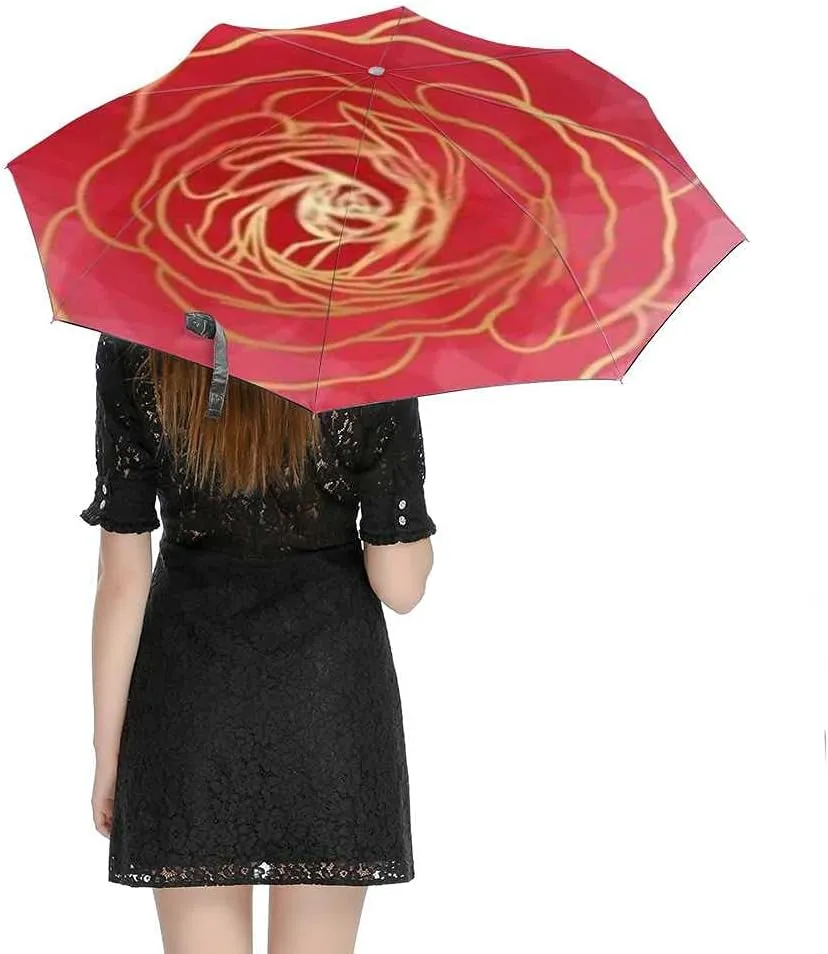 Umbrella Windproof Travel Umbrella Geometric Shapes Linear Compact Rain Umbrellas Golf Umbrella Folding Parasol Automatic Open Close for Men Women