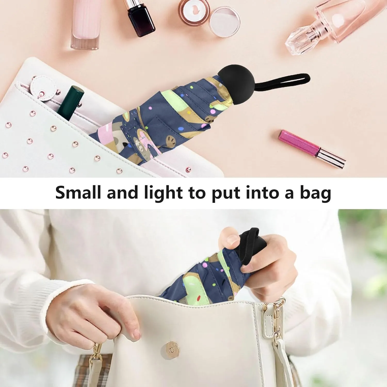 Umbrellas for Rain Travel Umbrella Windproof Small Folding Compact Mini Umbrella for Purse Lightweight Portable 1