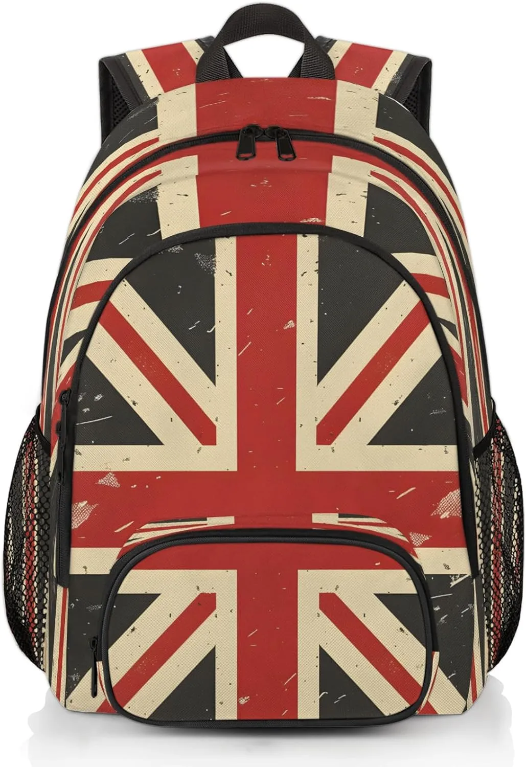 Union Jack Laptop Backpack for Women Men, 18.3 Inch Travel Work Backpacks, Retro United Kingdom Flag Waterproof Computer Casual Daypack Nurse Teacher Bags