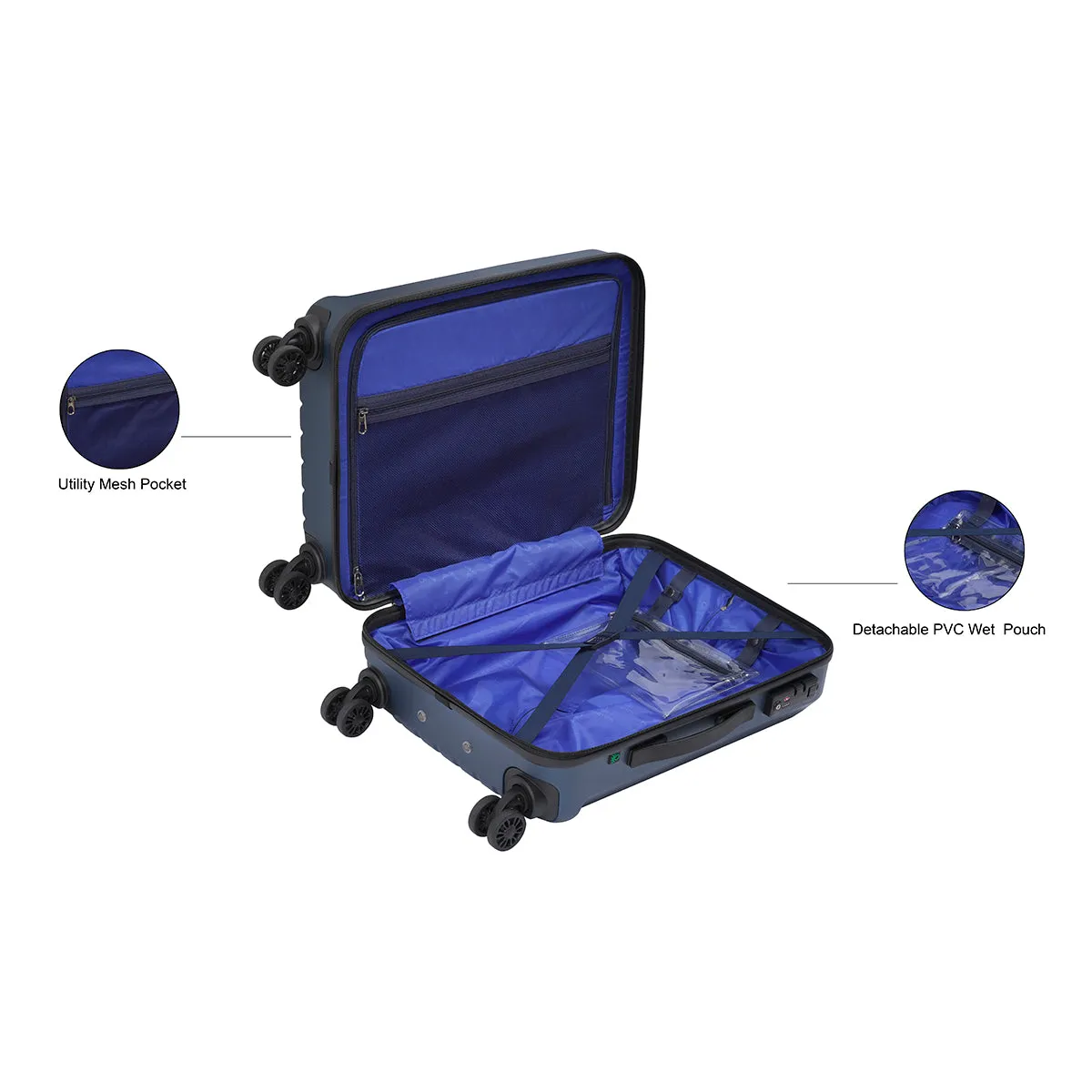 United Colors of Benetton Cobalt Hard Luggage