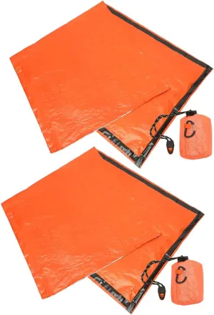UPKOCH 2pcs Pe Film Survival Bivy Sack with Sack for Camping Hiking and