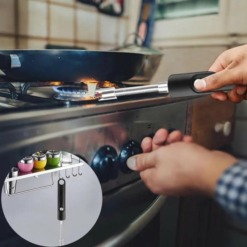 USB Rechargeable Electric Lighter Flameless Arc Lighter for Candles, Gas Stoves & Outdoor Use