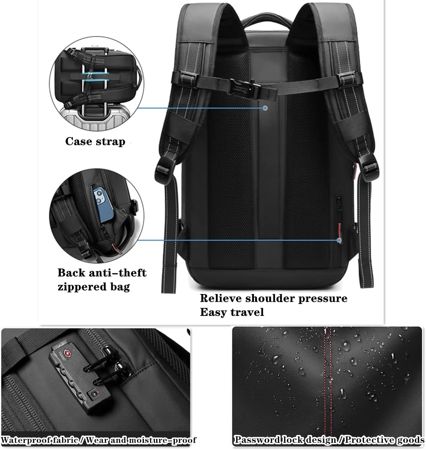Vacpack Backpack,Vacuum Backpack,60l Expandable Vac pack Travel Backpack,Water Resistant,Anti Theft Vacpack Travel Vacuum Backpack (Green Manual Vacuum)