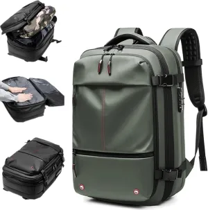 Vacpack Backpack,Vacuum Backpack,60l Expandable Vac pack Travel Backpack,Water Resistant,Anti Theft Vacpack Travel Vacuum Backpack (Green Manual Vacuum)