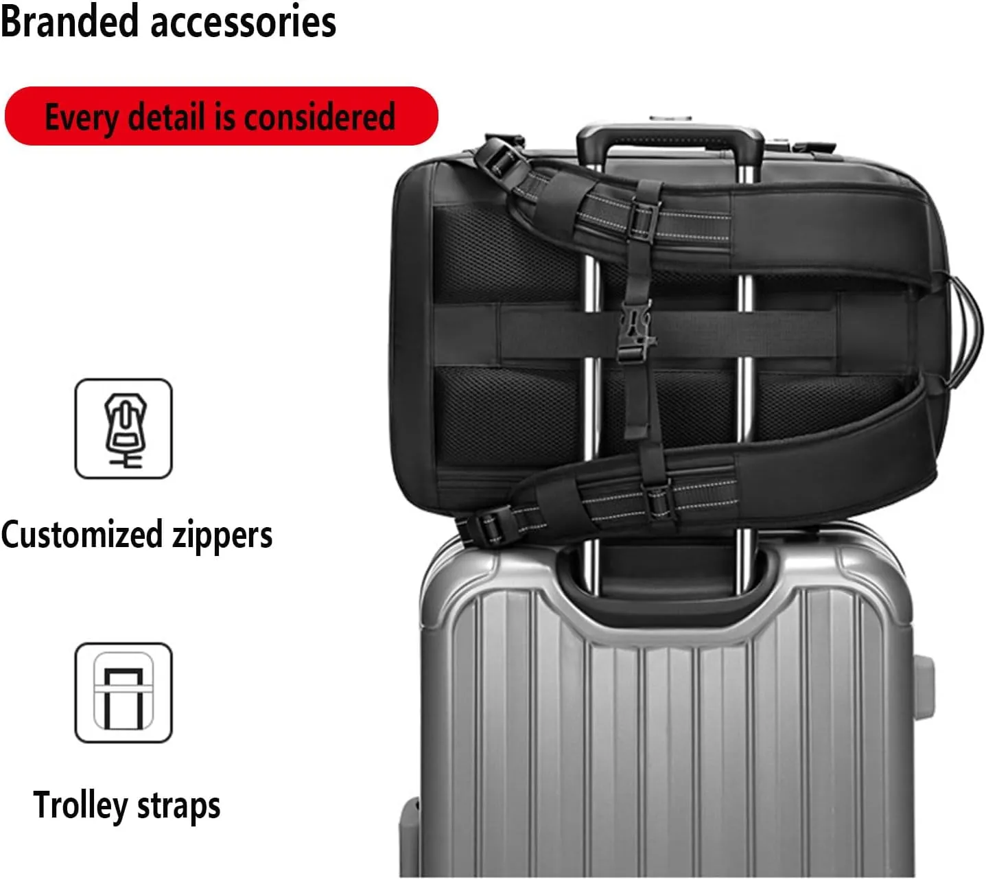Vacuum Backpack Travel - 60L Expandable Travel Backpack, with Folding solar panel with 20W Waterproof, Anti-Theft, Ideal for Laptop, Travel, Business, College, Camping(Color:Dark gray)