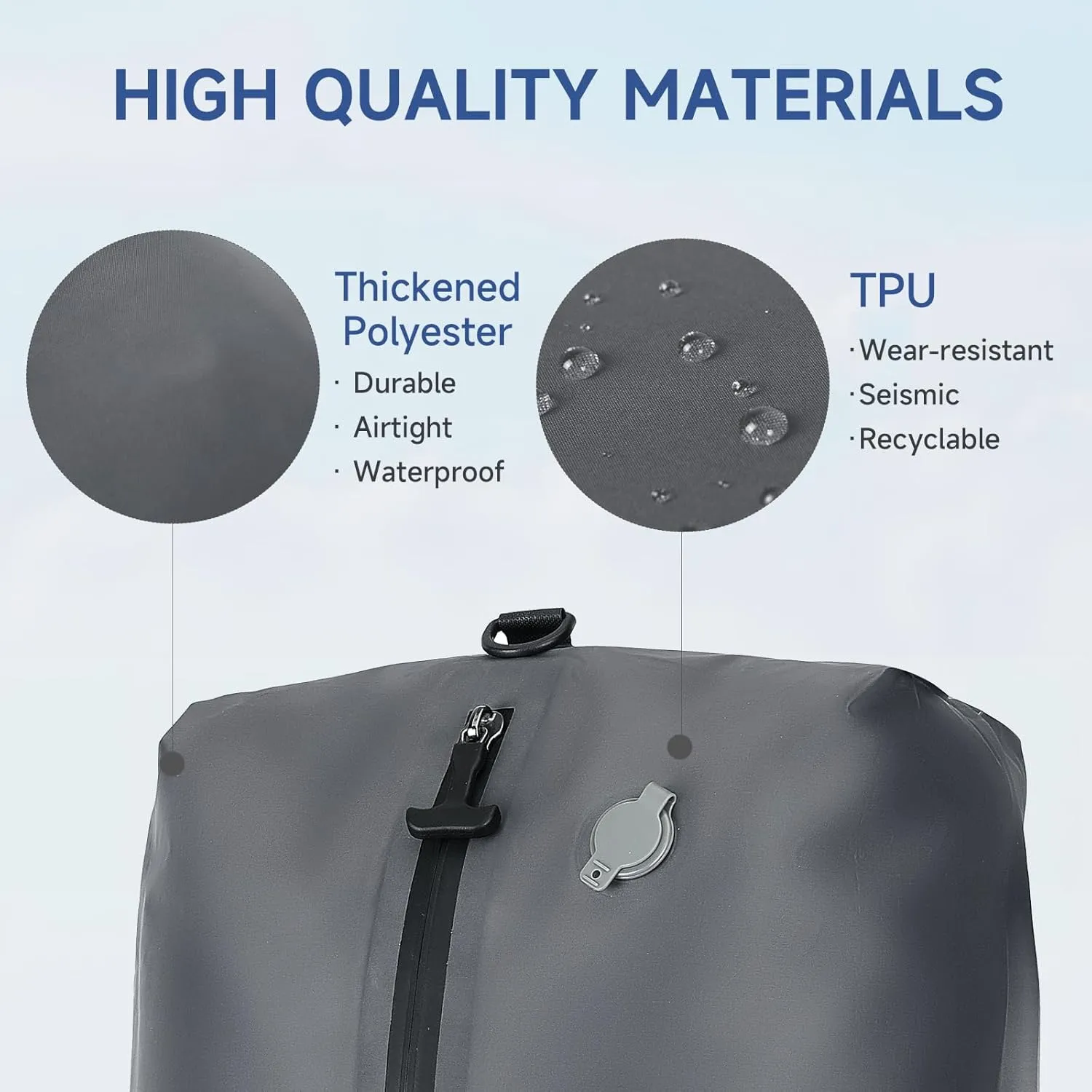 Vacuum Bag for Travel with pump,15.5L Reusable travel vacuum bags for luggage,Waterproof compression bags Space Saver Bags for Suitcases Backpack Travel and business(1PC Pump)