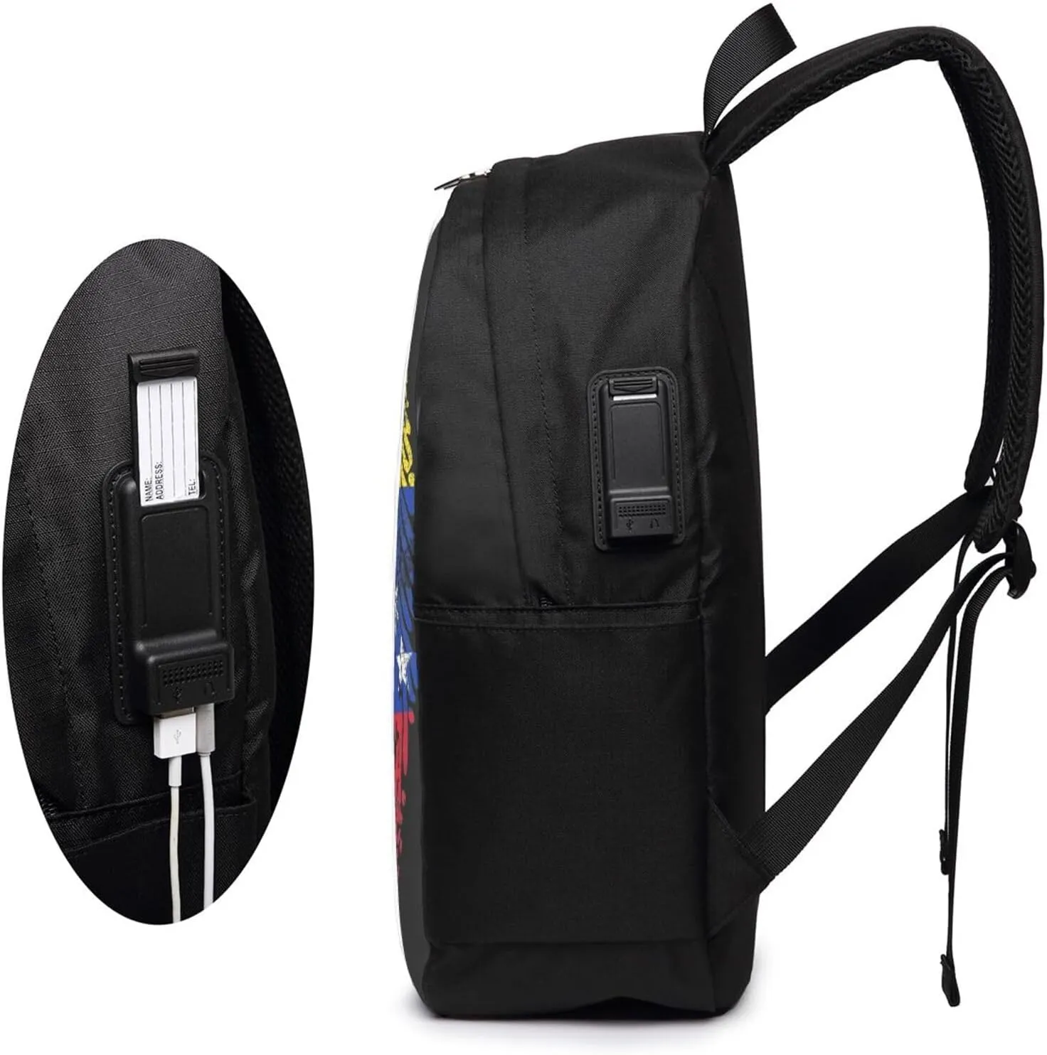 Venezuelan Venezuela Flag It's In My Laptop Backpacks Travel Backpack Casual Business Daypack Sport Rucksack Computer Bag Fits up to 17 Inch Notebook with USB Port