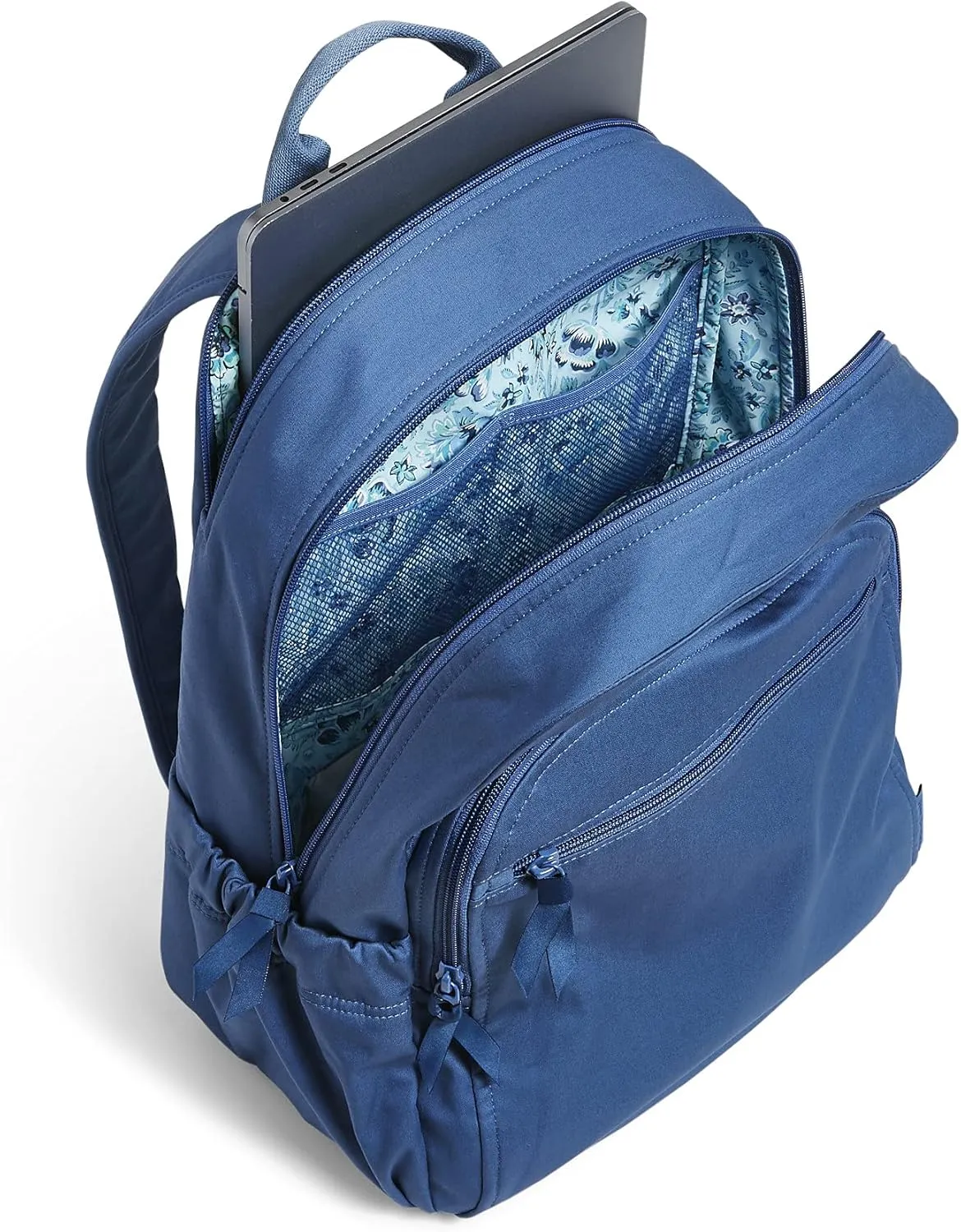 Vera Bradley Women's Cotton Campus Backpack, Summer Rain - Recycled Cotton, One Size