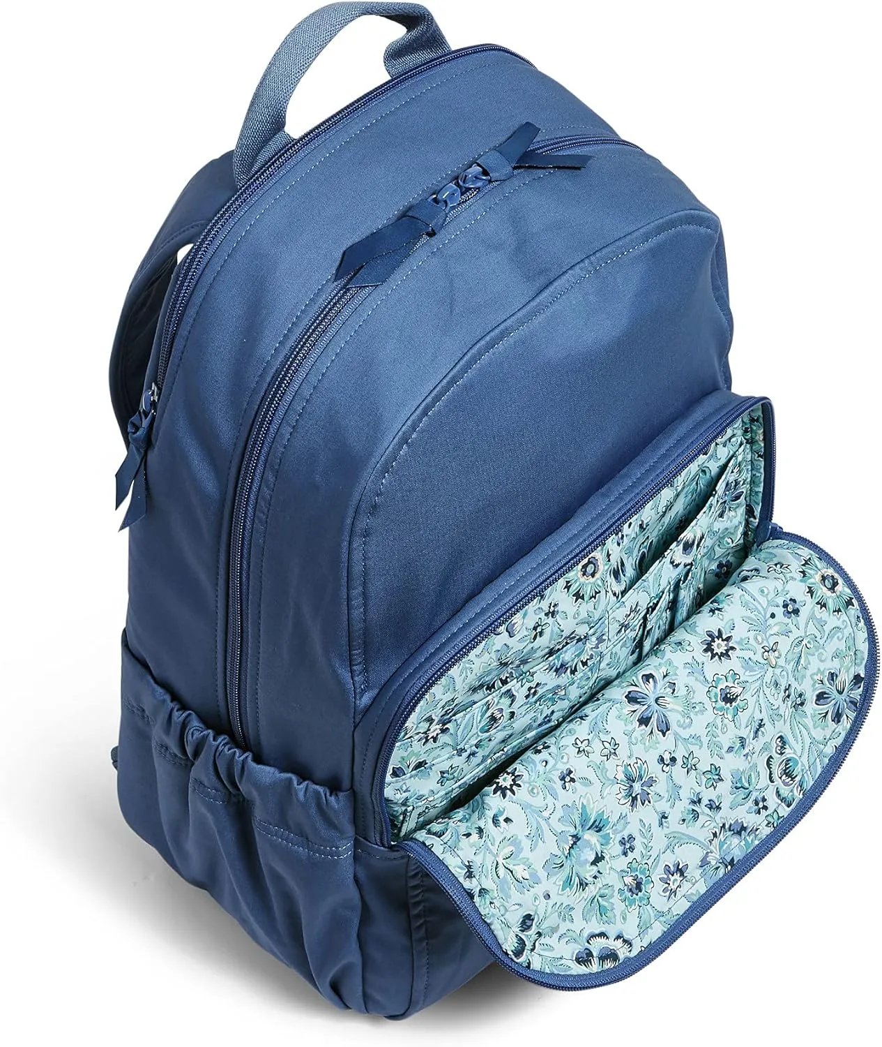 Vera Bradley Women's Cotton Campus Backpack, Summer Rain - Recycled Cotton, One Size