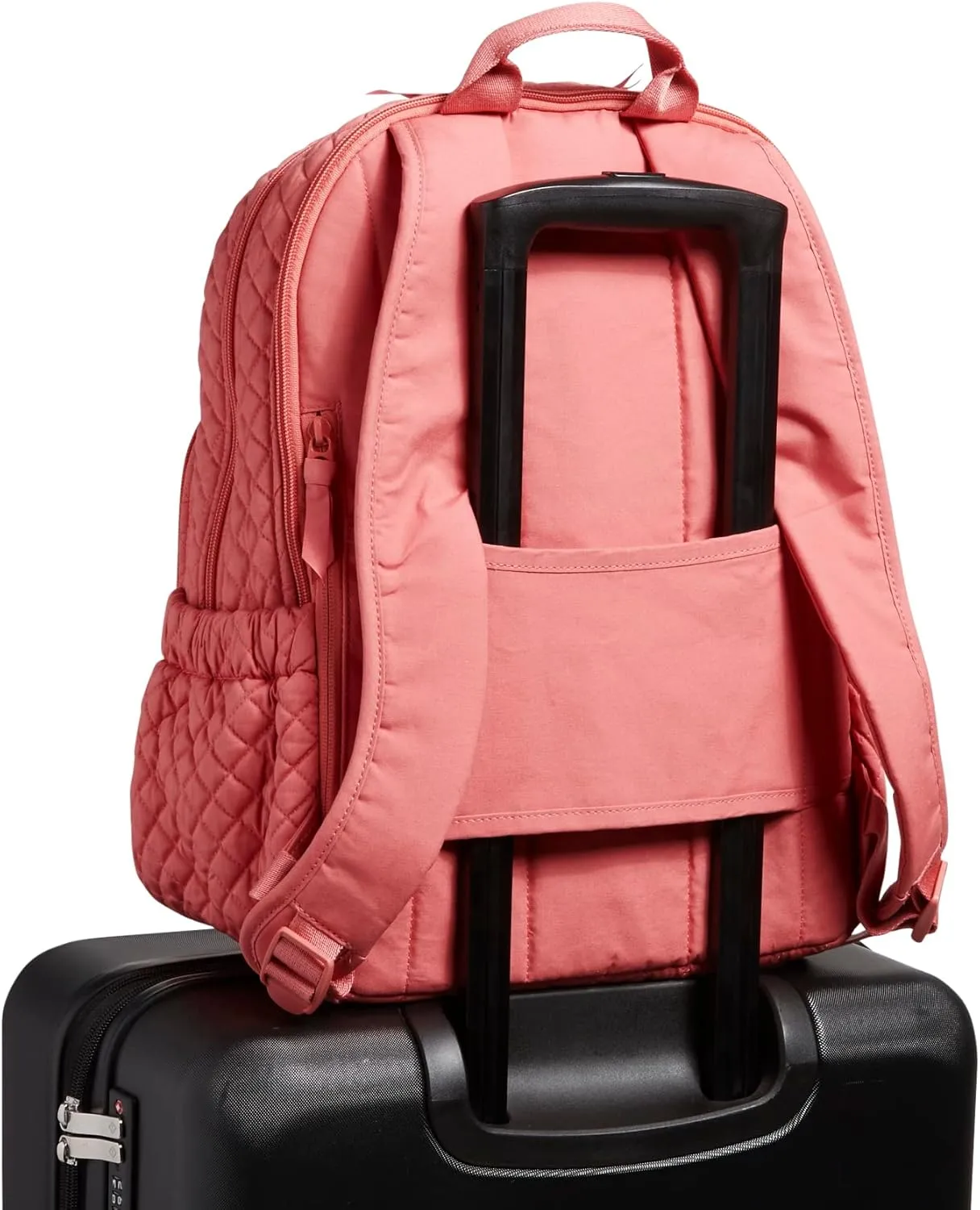 Vera Bradley Women's Cotton Campus Backpack, Terra Cotta Rose - Recycled Cotton, One Size