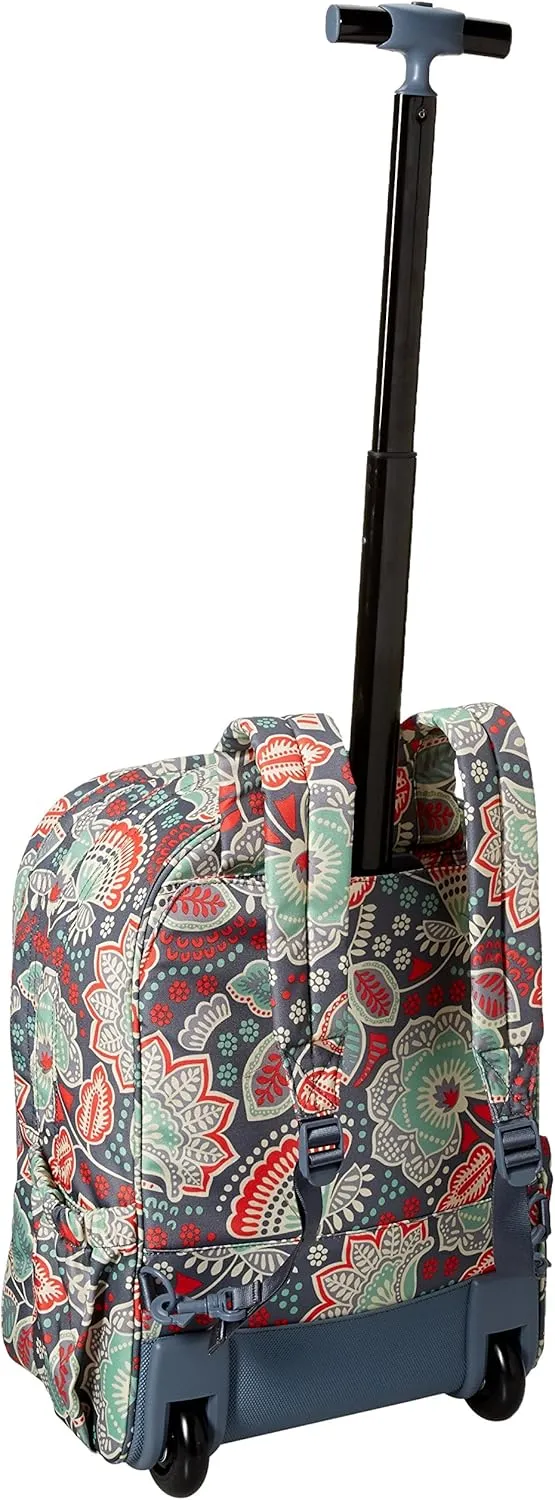 Vera Bradley Women's Lighten Up Rolling Backpack, Nomadic Floral, One Size