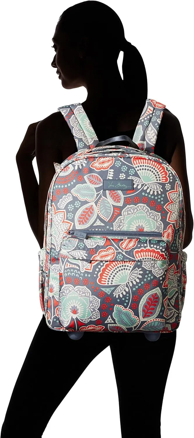 Vera Bradley Women's Lighten Up Rolling Backpack, Nomadic Floral, One Size