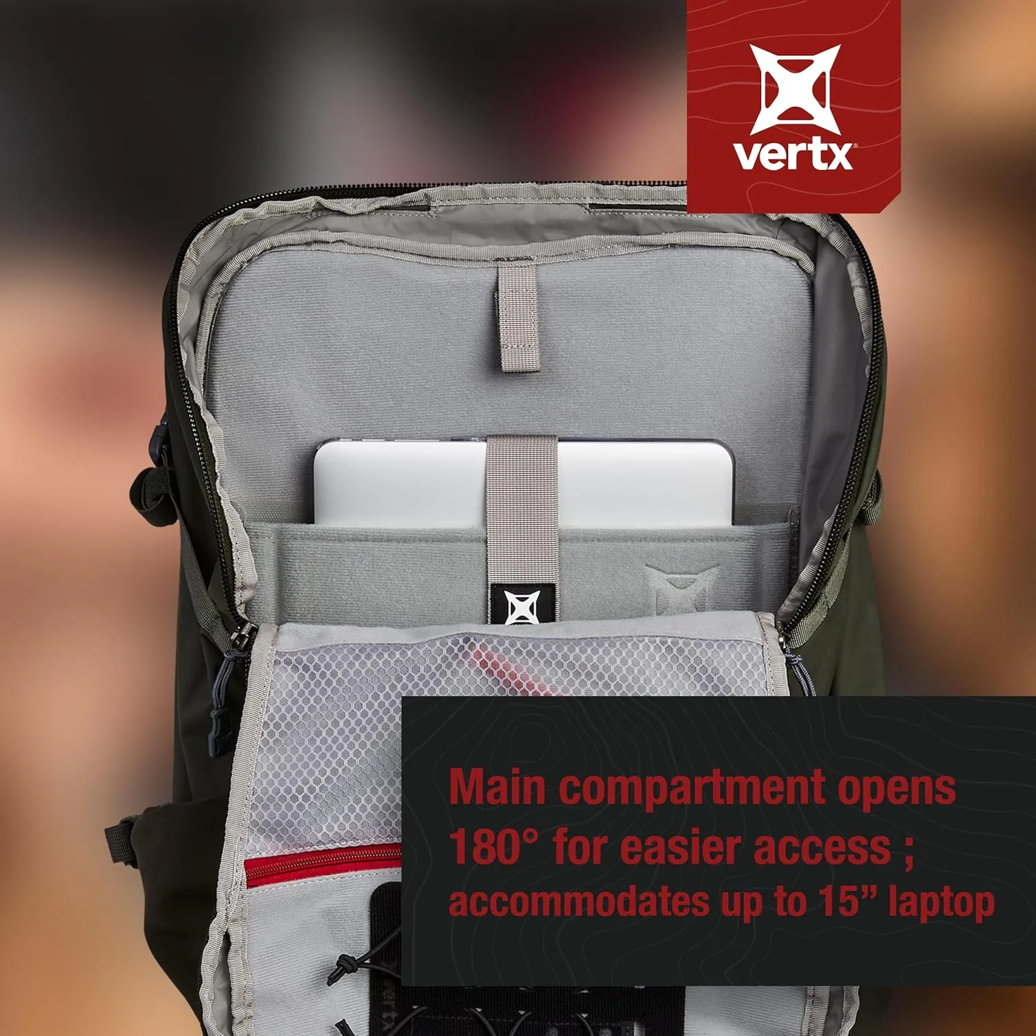 Vertx Overlander Tactical Backpack 45L for Conceal Carry, Hiking, Camping, Overlanding, Travel, Work, Royal Blue (VTX5023)