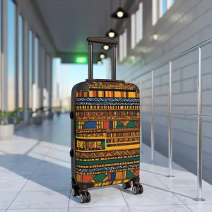 Vibrant African Inspired Pattern Suitcase – Stylish Travel Luggage for Adventurers
