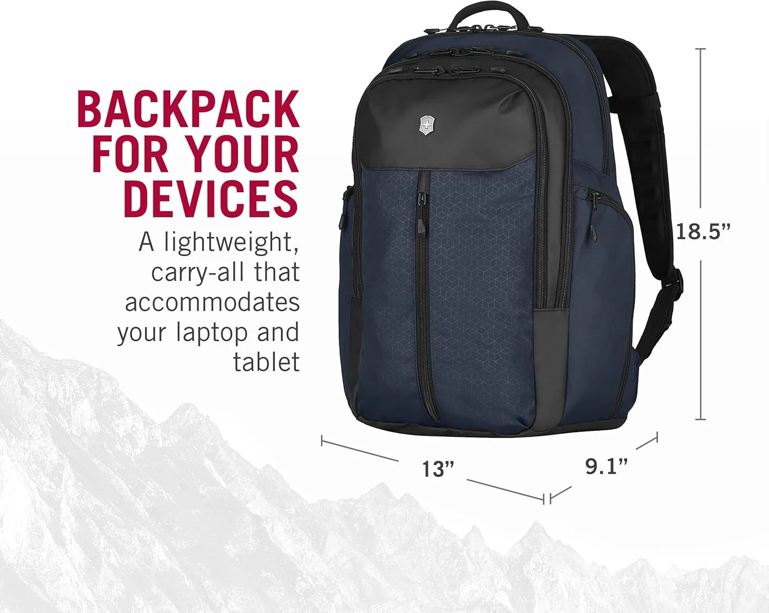 Victorinox Altmont Original Vertical-Zip Laptop Backpack - Travel Backpack for 17" Laptop - Premium Travel Accessory - 24 Liters, Blue