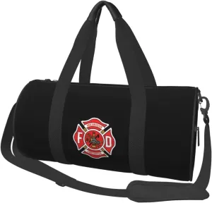 Volunteer Firefighter Travel Luggage Duffel Bag Sports Rolling Foldable Duffel Bag