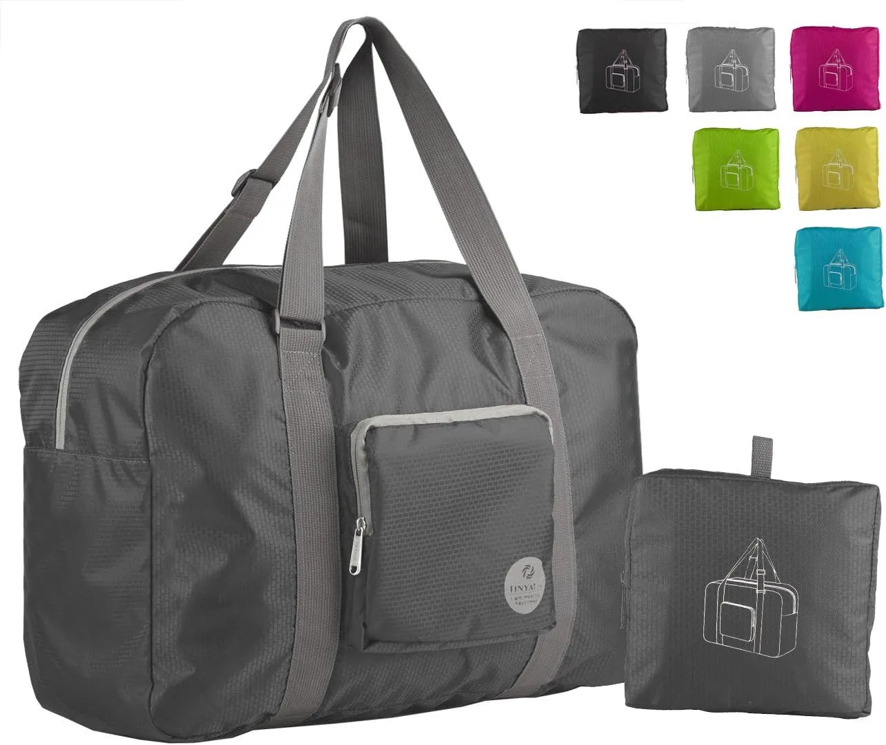 WANDF For Spirit Airlines Personal Item Bag 18x14x8 Foldable Travel Duffel Carry on Weekender Overnight for Women Men
