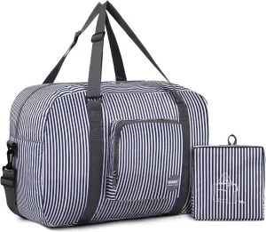 WANDF For Spirit Airlines Personal Item Bag 18x14x8 Foldable Travel Duffel Carry on Weekender Overnight for Women Men