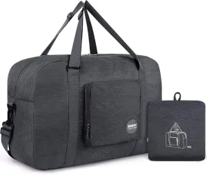 WANDF For Spirit Airlines Personal Item Bag 18x14x8 Foldable Travel Duffel Carry on Weekender Overnight for Women Men
