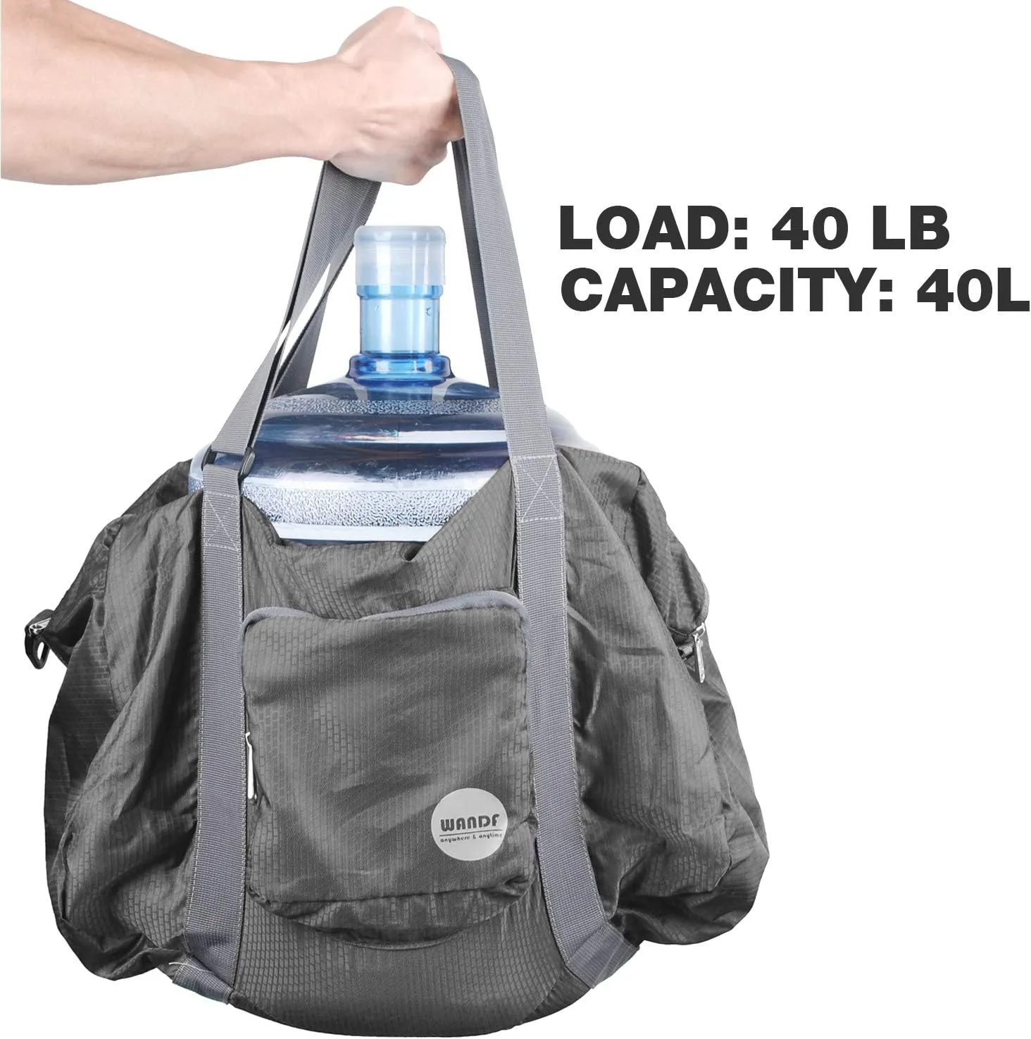 WANDF For Spirit Airlines Personal Item Bag 18x14x8 Foldable Travel Duffel Carry on Weekender Overnight for Women Men
