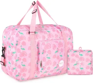 WANDF For Spirit Airlines Personal Item Bag 18x14x8 Foldable Travel Duffel Carry on Weekender Overnight for Women Men